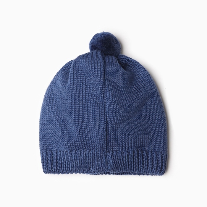 Комбинезон детский с шапочкой вязаный MINAKU, рост 68-74, цвет синий