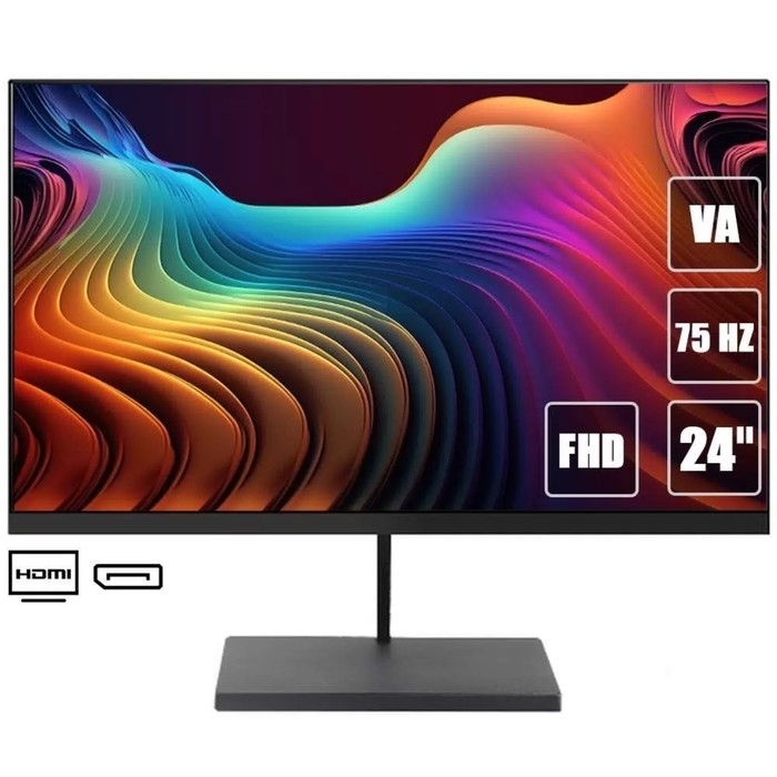 Монитор ACD W2456B, 23.8", VA, 1920&times;1080, 75Гц, 8 мс, D-Sub, HDMI, DP, чёрный