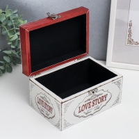 Шкатулка дерево кожзам "История любви" 10х12х18 см Шкатулка дерево кожзам "История любви" 10х12х18 см