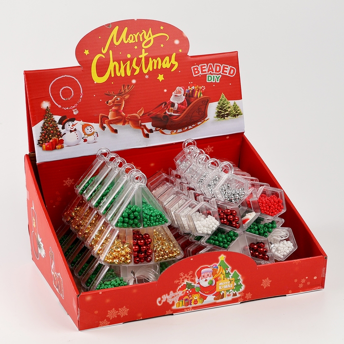 Набор для творчества &laquo;Новогоднее украшение из бусин&raquo;, виды МИКС