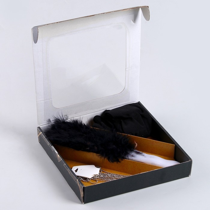 Новогодний карнавальный набор &laquo;Роскошь&raquo;, (веер+перчатки+украшение на голову), на новый год