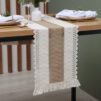 Дорожка Этель сканди цв.коричневый 32*150 см, 50% хлопок 50% лен Дорожка Этель сканди цв.коричневый 32*150 см, 50% хлопок 50% лен