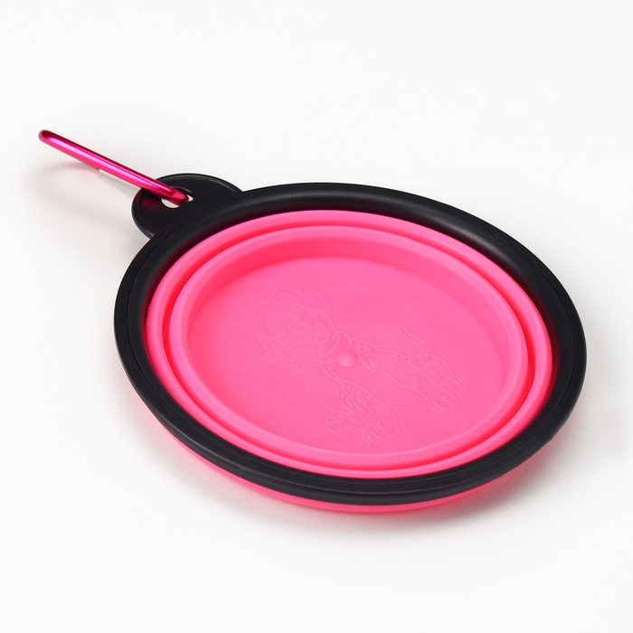 Миска силиконовая, складная, 250 мл, 11 см, розовая Миска силиконовая, складная, 250 мл, 11 см, розовая