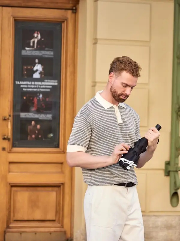 Складной зонт-наоборот Savelight со светоотражающим кантом Складной зонт-наоборот Savelight со светоотражающим кантом