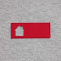 Лейбл из ПВХ с вырубкой &laquo;Дом&raquo;, красный