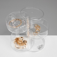 Подставка для украшений «Трансформер» 3 секции, 11,5×13,5 см, цвет прозрачный Подставка для украшений «Трансформер» 3 секции, 11,5×13,5 см, цвет прозрачный