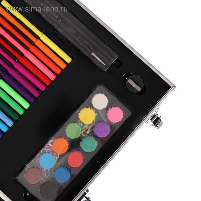 Набор для рисования в деревянной коробке, обтянутой пвх, большой Набор для рисования в деревянной коробке, обтянутой пвх, большой