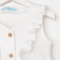 Платье детское на пуговицах KAFTAN, р. 36 (134-140), белый Платье детское на пуговицах KAFTAN, р. 36 (134-140), белый