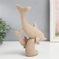 Сувенир полистоун "Два дельфина" песочный 8х19х22 см Сувенир полистоун "Два дельфина" песочный 8х19х22 см