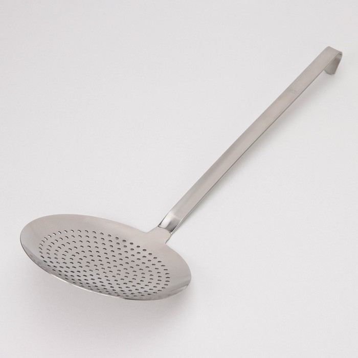Шумовка из нержавеющей стали цельнотянутая, 64×20 см, толщина 3 мм, 304 марка стали, цвет серебряный Шумовка из нержавеющей стали цельнотянутая, 64×20 см, толщина 3 мм, 304 марка стали, цвет серебряный