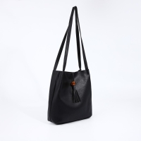 Сумка женская тоут на клапане, цвет чёрный Сумка женская тоут на клапане, цвет чёрный