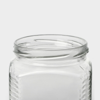 Набор стеклянных банок с золотистой крышкой и этикеткой, ТО-82, 390 мл, 6 шт