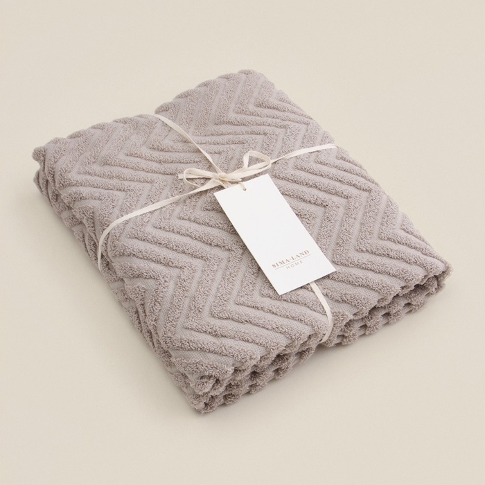 Полотенце махровое SL HOME: Geometry Полотенце махровое SL HOME: Geometry "Саббиа" 67х140 см, 83% хлопок, 17% лён, 500 г/м2