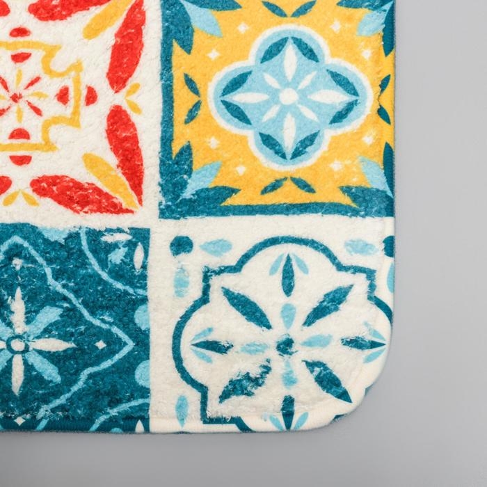 Набор ковриков для ванной и туалета SAVANNA &laquo;Мозаика&raquo;, 2 шт, 50&times;80 см, 40&times;50 см