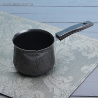 Турка &laquo;Мортен&raquo;, 500 мл, 20&times;9,5&times;7,5 см, пластиковая ручка, антипригарное покрытие, цвет чёрный