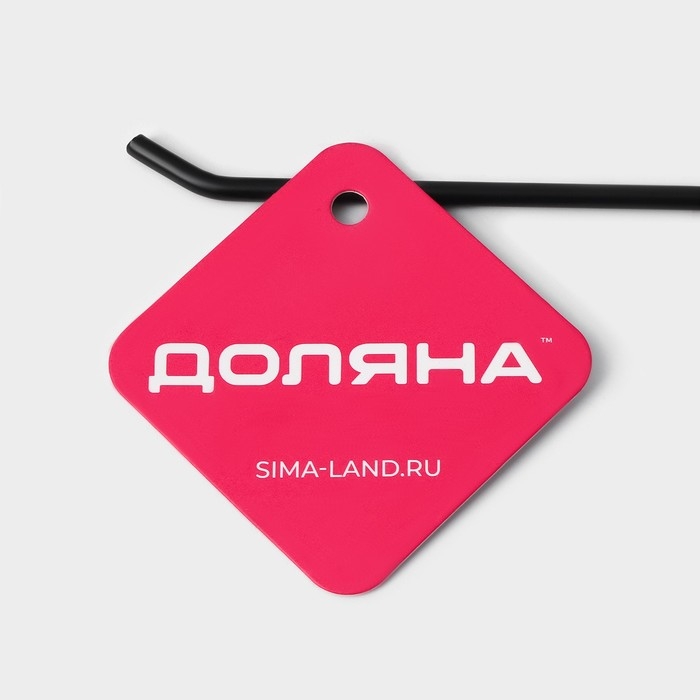 Держатель для полотенец на дверцу 3 см Доляна, подвесной, 24,5&times;8,5&times;7 см, цвет черный