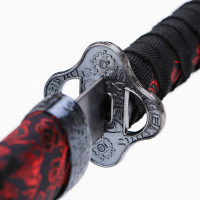 Сувенирное оружие «Катана на подставке», чёрные ножны с красным узором, 70см Сувенирное оружие «Катана на подставке», чёрные ножны с красным узором, 70см