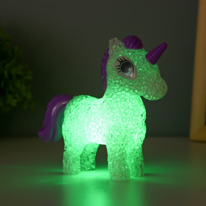 Ночник "Единорожка" LED 1Вт от батареек LR44 МИКС 14х12х5см RISALUX