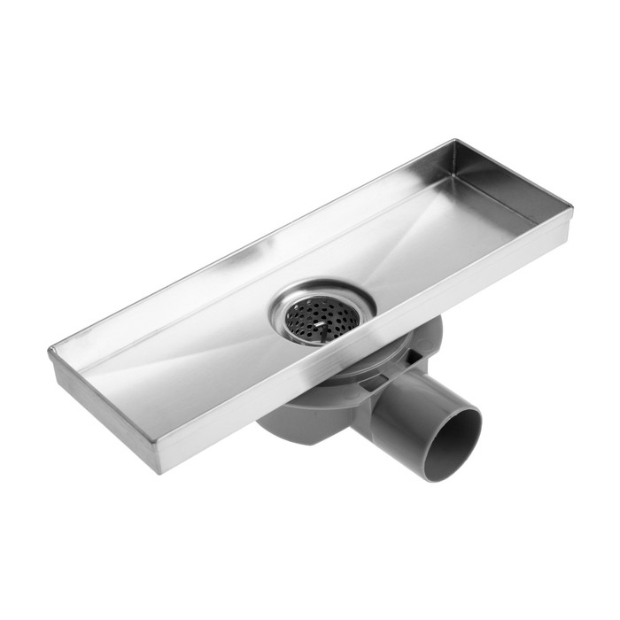 Трап AFLORN AF20410-30,d=50 мм,горизонтальный,c флaнцeм своб.вращ.360&deg;,100х300мм,нерж.сталь