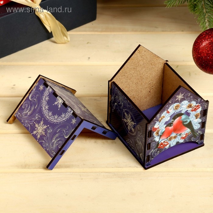 Чайный домик "Снегири" 10,5х9,5х12 см