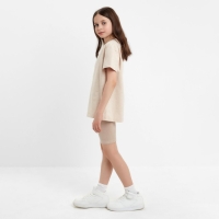 Велосипедки детские MINAKU: Casual Collection KIDS цвет грязно-розовый, рост 146