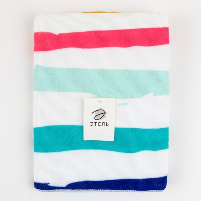 Полотенце пляжное Этель Полотенце пляжное Этель "Rainbow stripes" 70*140 см,100%п/э, 250гр/м2,