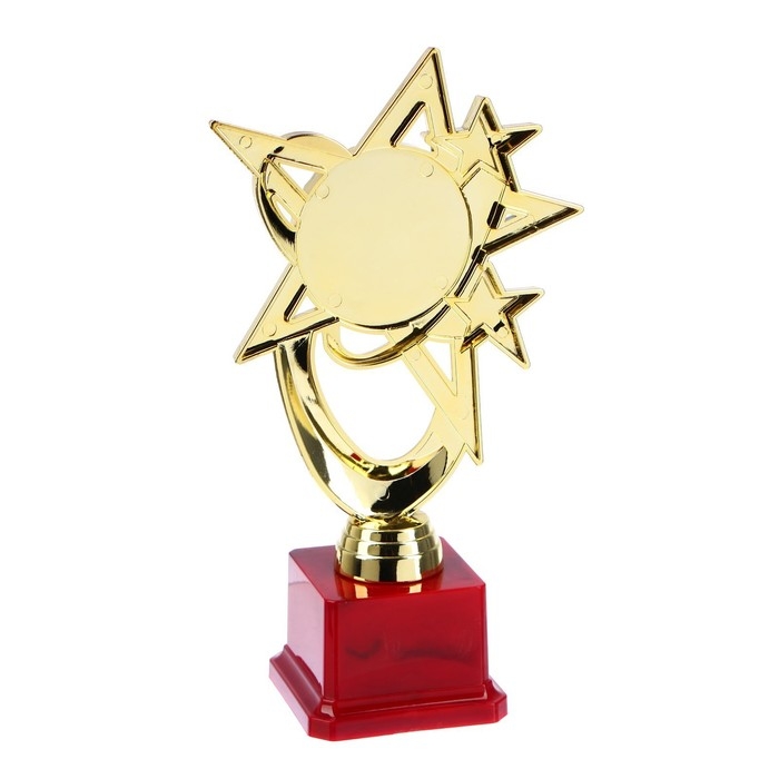 Наградная фигура &laquo;Звезда&raquo; B, подставка пластик красная, 21 х 12 х 7,5 см