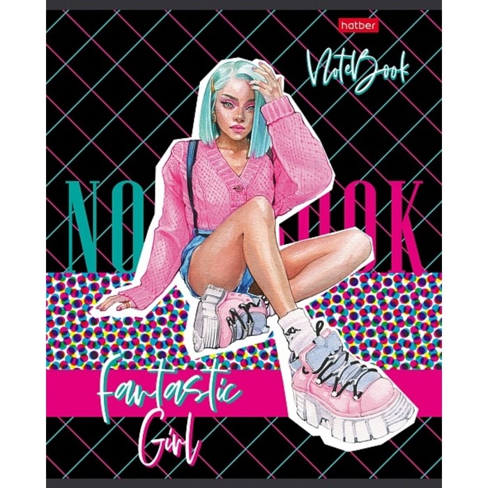 Тетрадь 60 листов в клетку, Zoomer-girl, обложка мелованный картон, блок офсет 65г/м2, 5 видов, МИКС Тетрадь 60 листов в клетку, Zoomer-girl, обложка мелованный картон, блок офсет 65г/м2, 5 видов, МИКС