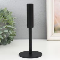 Подсвечник металл на 1 свечу "Симпл" d=2 см чёрный 9х19 см Подсвечник металл на 1 свечу "Симпл" d=2 см чёрный 9х19 см