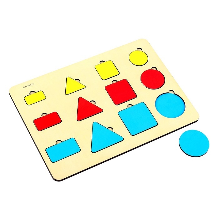 Вкладыш &laquo;Геометрические фигуры&raquo;, 12 вкладышей