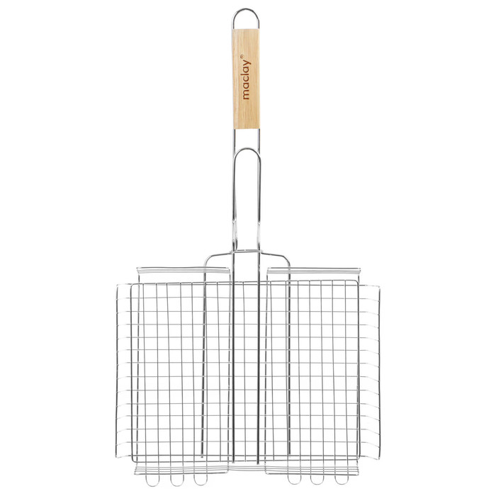 Решётка гриль универсальная maclay, 25x31 см, хромированная сталь, для мангала
