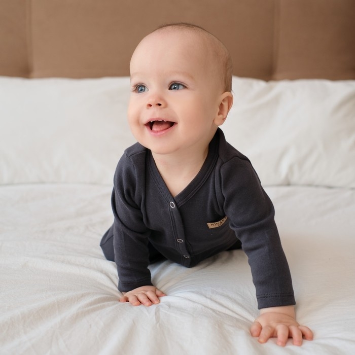 Комбинезон детский MINAKU, цвет графитовый, рост 62-68 см