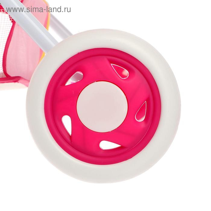 Коляска универсальная для кукол &laquo;Радуга&raquo; зимняя, с корзиной и сумкой, металлический каркас