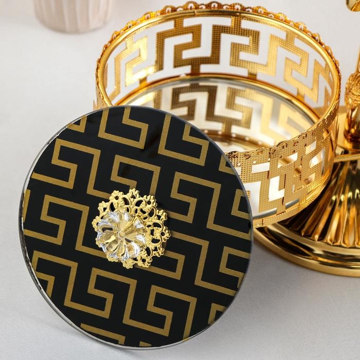 Подставка для десертов и фруктов «Севилья», 32×14×31 см, цвет металла золотой Подставка для десертов и фруктов «Севилья», 32×14×31 см, цвет металла золотой