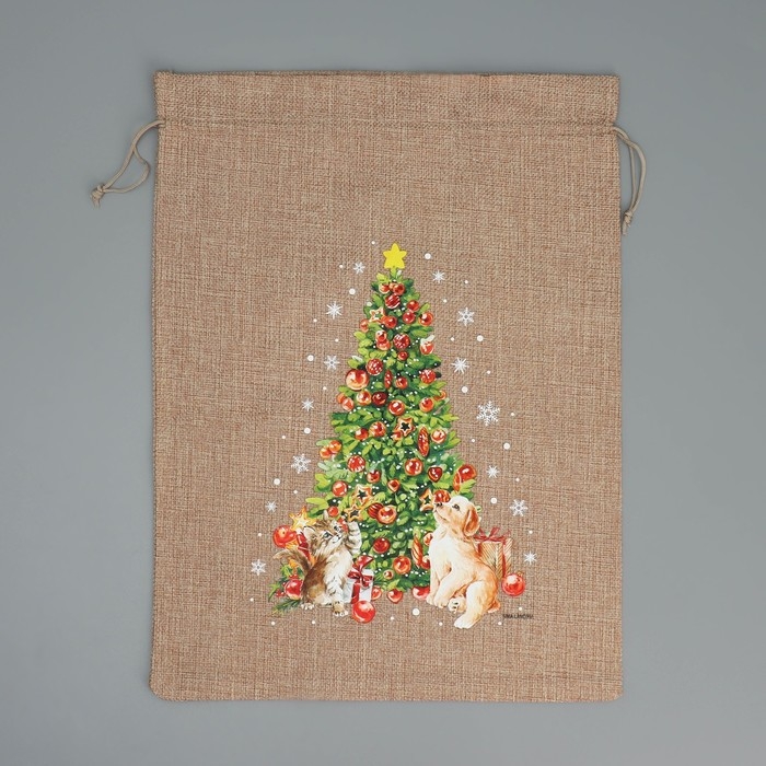 Мешок с термонаклейкой &laquo;Елочка&raquo;, 30 х 40 см +/- 1.5 см, Новый год