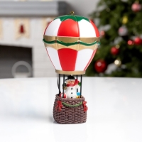 Светодиодная фигура &laquo;Воздушный шар со снеговиком&raquo; 8 &times; 8 &times; 16 см, полистоун, батарейки LR44х2 (в комплекте), свечение тёплое белое