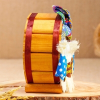 Копилка деревянная "Домовой Кузьма", микс