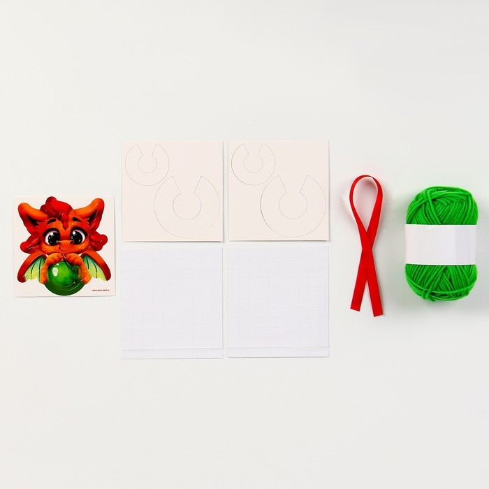 Пушистая игрушка своими руками на новый год &laquo;Дракон с шариком&raquo;, новогодний набор для творчества