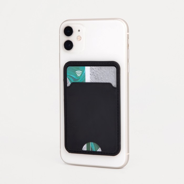 Картхолдер на телефон, цвет чёрный Картхолдер на телефон, цвет чёрный