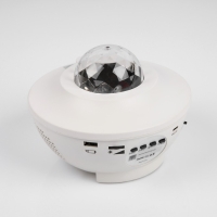 Световой прибор «Звёздное небо» 19 см, динамик, свечение RGB, пульт ДУ, 5 В, белый Световой прибор «Звёздное небо» 19 см, динамик, свечение RGB, пульт ДУ, 5 В, белый