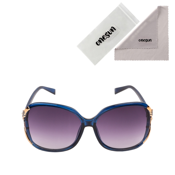 Очки солнцезащитные OneSun, дужка 14 см, ширина 14 см, линза 5.5 х 6 см, линзы градиент