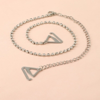 Бретели декоративные со стразами, фурнитура металл, 3 мм, 45 см, пара, цвет серебряный Бретели декоративные со стразами, фурнитура металл, 3 мм, 45 см, пара, цвет серебряный