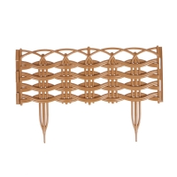 Ограждение декоративное, 25 × 300 см, 8 секций, пластик, бежевое, «Ивушка» Ограждение декоративное, 25 × 300 см, 8 секций, пластик, бежевое, «Ивушка»