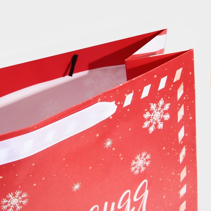Пакет подарочный новогодний ламинированный квадратный &laquo;Новогодняя посылка&raquo;, 30 х 30 х 12 см, Новый год