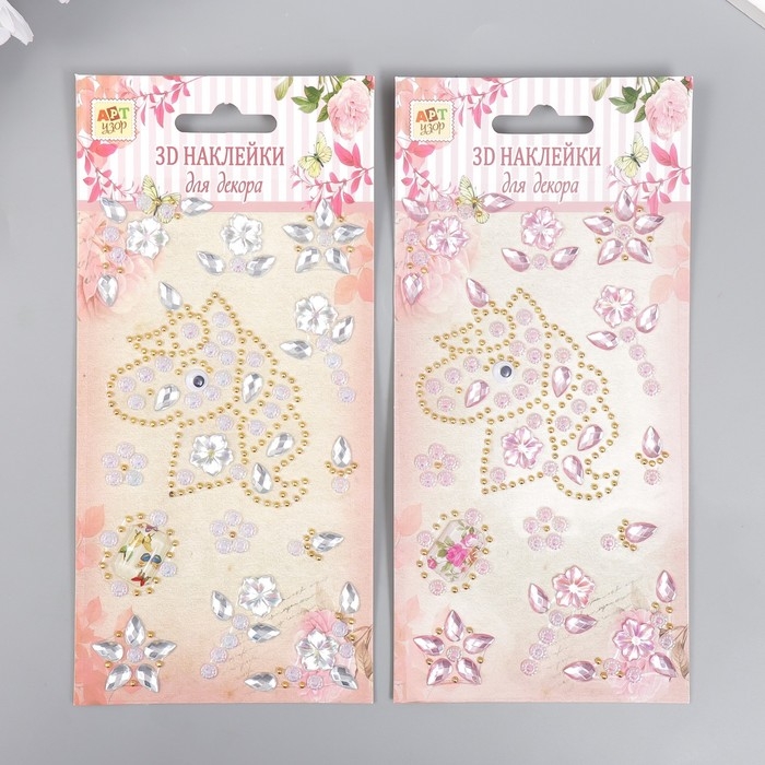 Наклейка пластик стразы Наклейка пластик стразы "Единорожка" МИКС 19х9 см