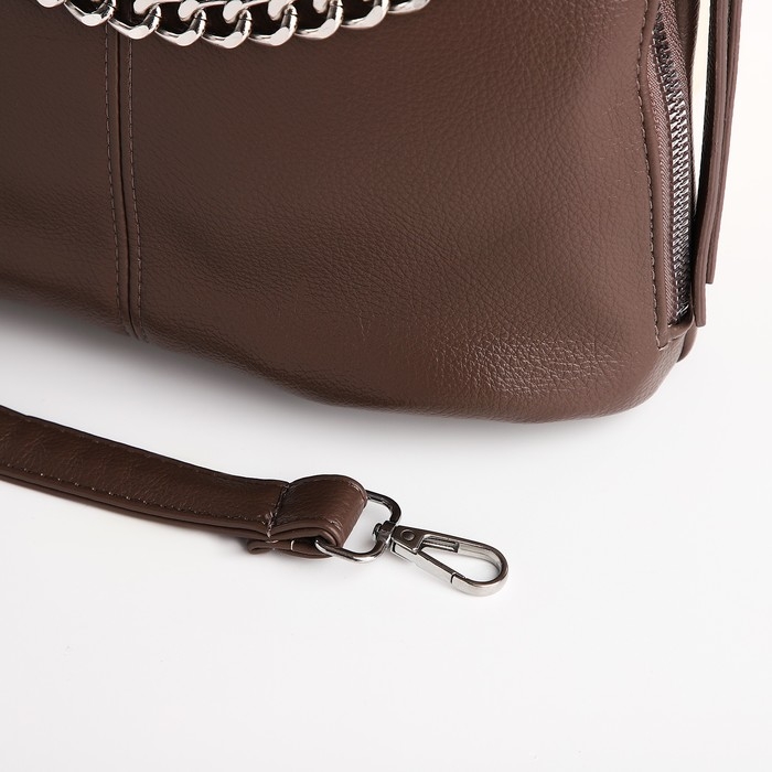 Сумка-мешок на молнии, цвет коричневый Сумка-мешок на молнии, цвет коричневый