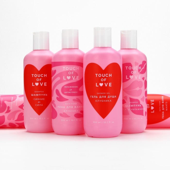 Гель для душа Just love, 300 мл, аромат клубники, ЧИСТОЕ СЧАСТЬЕ