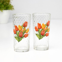 Набор питьевой &laquo;Букеты&raquo;, 3 предмета: кувшин 1,7 л, стаканы 230 мл, 2 шт, рисунок МИКС