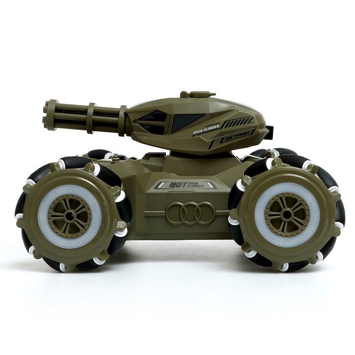 Танк радиоуправляемый &laquo;Боец&raquo;, работает от аккумулятора, стреляет гидрогелевыми пулями, цвет зелёный