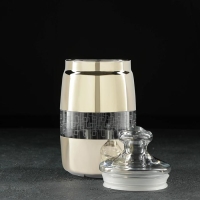 Банка для сыпучих продуктов «Геометрия», 1,1 л, с гравировкой и напылением, цвет напыления золотой Банка для сыпучих продуктов «Геометрия», 1,1 л, с гравировкой и напылением, цвет напыления золотой